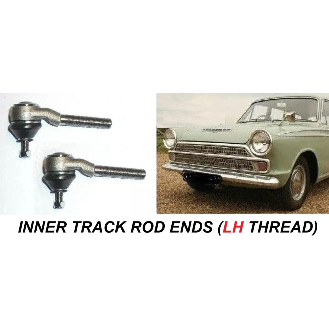 TRACK ROD ENDS INNER x2 (Ford Cortina Mk1) (1962- 66)